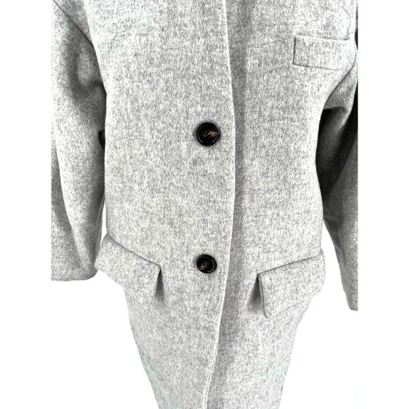Wool Cashmere 3/4 Length Sleeve Coat - Picture 3 of 7